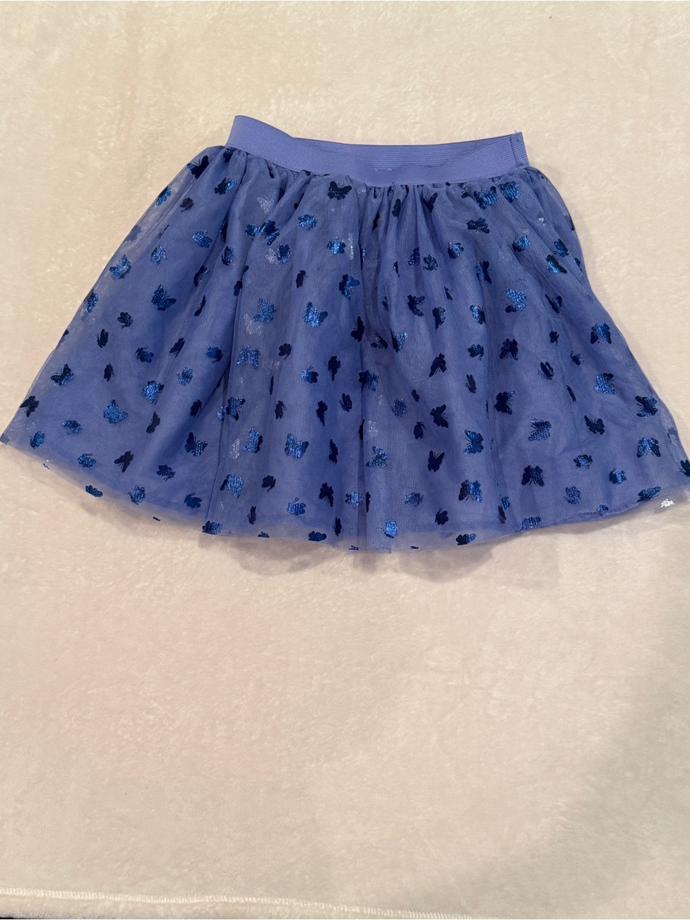 Size 6 kids Blue Butterfly Tulle Skirt - Bluey